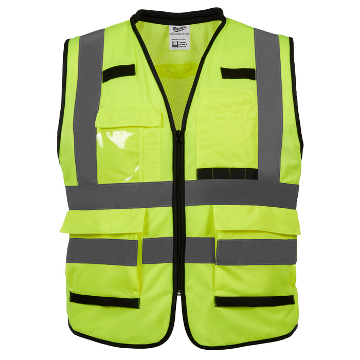 Milwaukee S/M Yellow CSA ANSI Type R Class 2 High Visibility Performance Safety Vest 48-73-5081