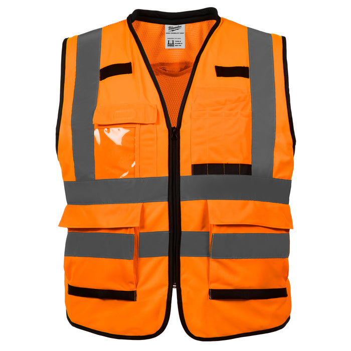 Milwaukee S/M Orange CSA ANSI Type R Class 2 High Visibility Performance Safety Vest 48-73-5091