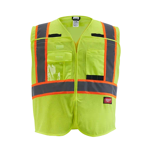MILWAUKEE Class 2 High Visibility Mesh Safety Vest (ANSI & CSI)