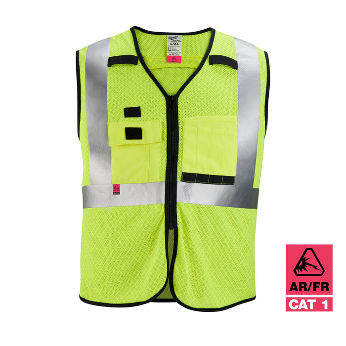 Milwaukee AR/FR CAT. 1 Class 2 Mesh High Visibility Safety Vest S/M 48-73-5201