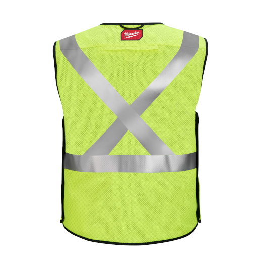 MILWAUKEE AR/FR Cat. 1 Class 2 Breakaway High Visibility Yellow Mesh Safety Vest