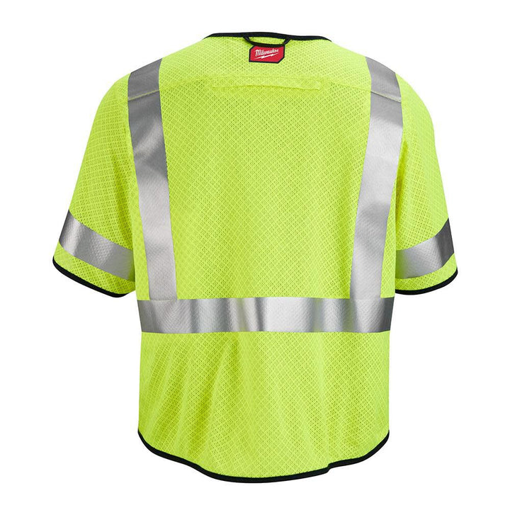 MILWAUKEE AR/FR Cat. 1 Class 3 High Visibility Yellow Mesh Safety Vest