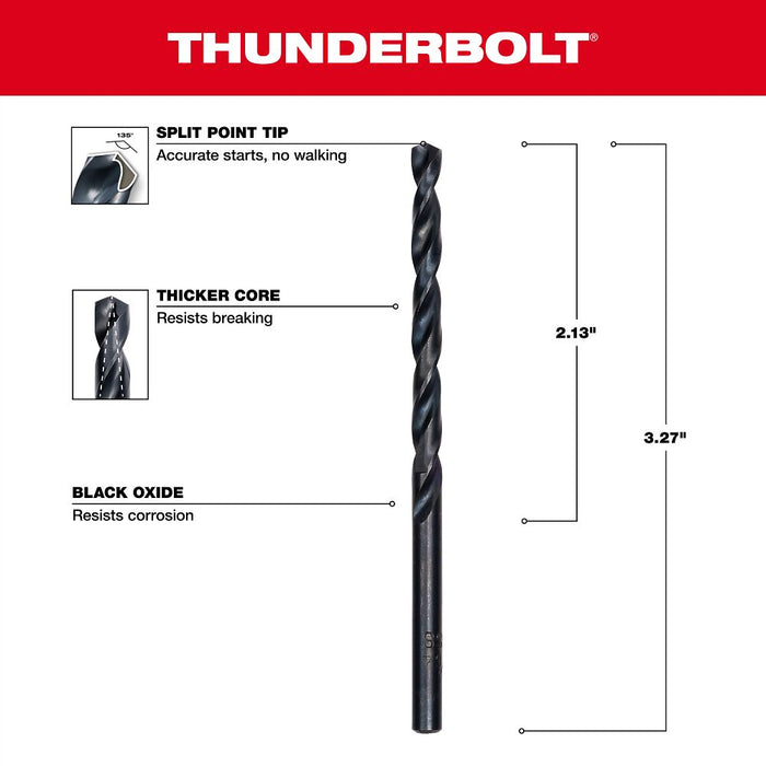 11/64" Thunderbolt Black Oxide