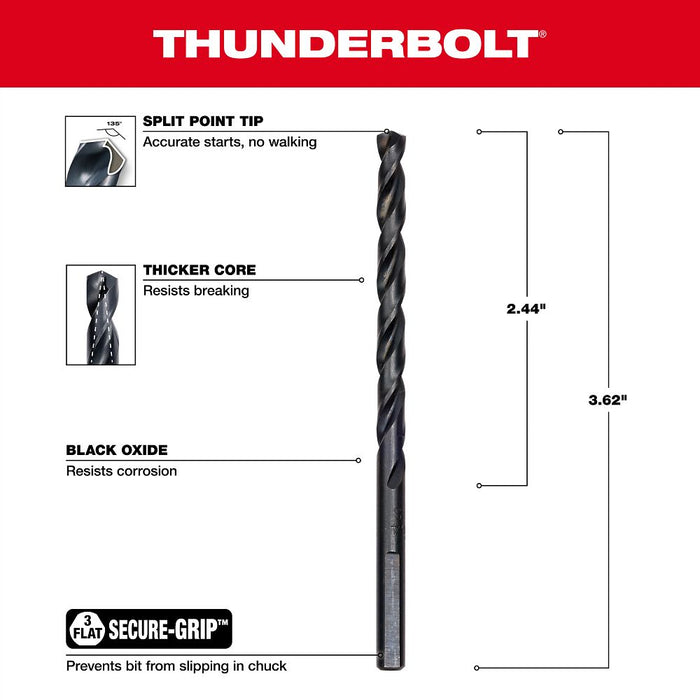13/64" Thunderbolt Black Oxide