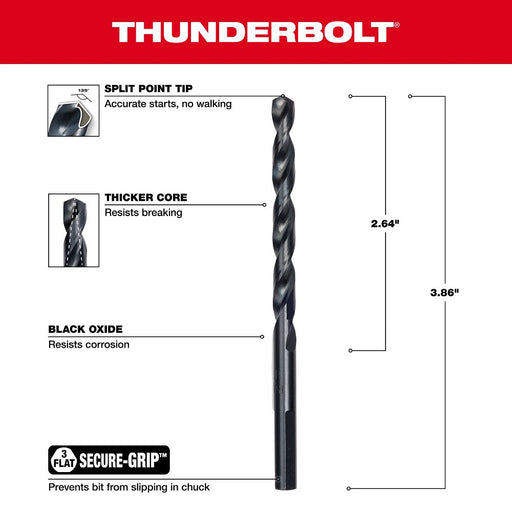 15/64" Thunderbolt Black Oxide