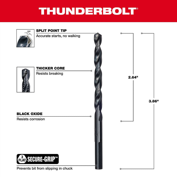 15/64" Thunderbolt Black Oxide