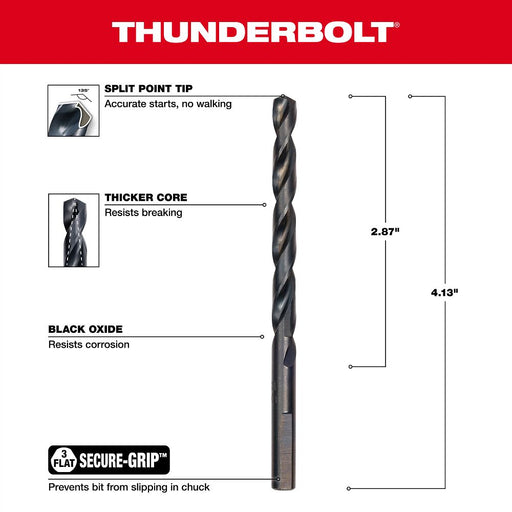 17/64" Thunderbolt Black Oxide