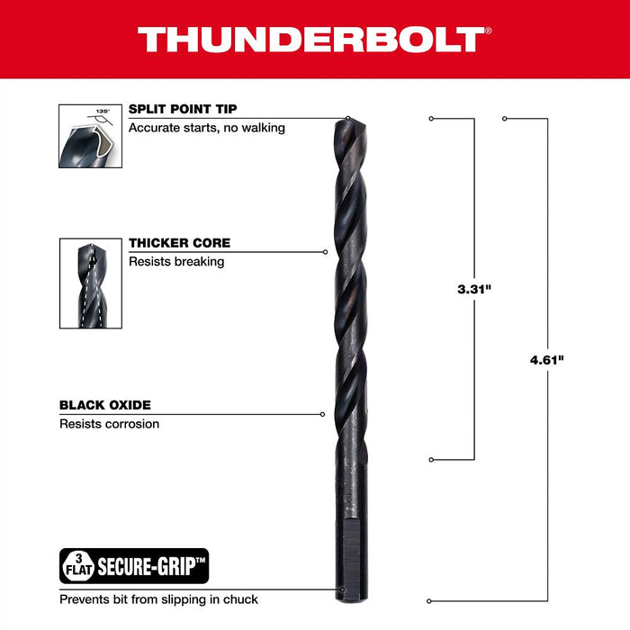 21/64" Thunderbolt Black Oxide