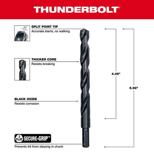 1/2" Thunderbolt Black Oxide