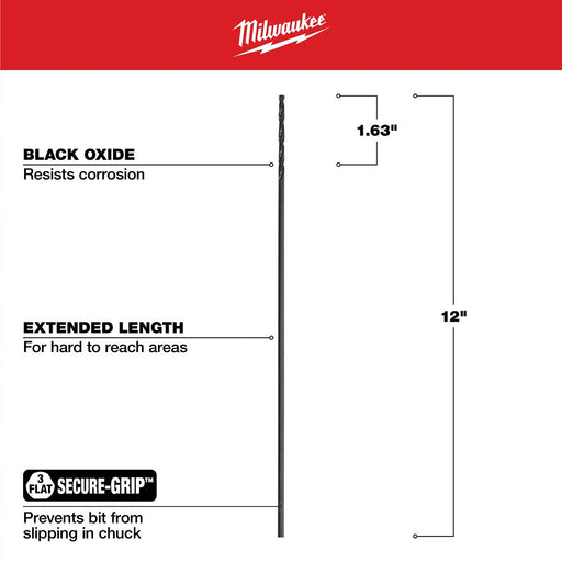 1/8" Aircraft Black Oxide Bit