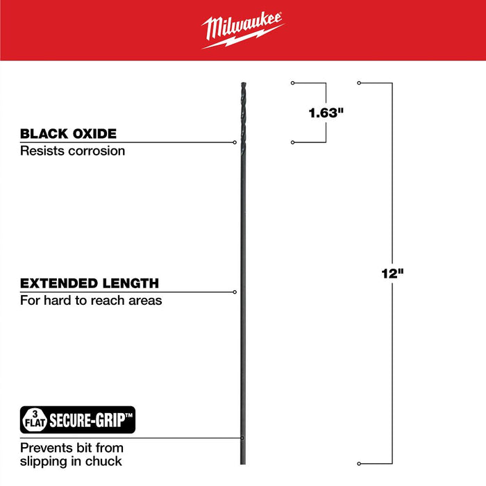 1/8" Aircraft Black Oxide Bit