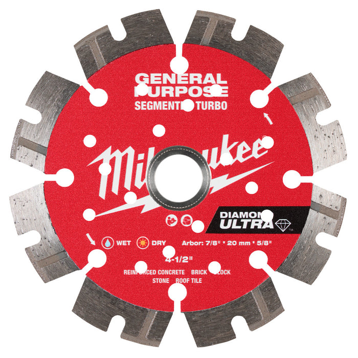 MILWAUKEE DIAMOND ULTRA™ Segmented Turbo General Purpose Blades Q4