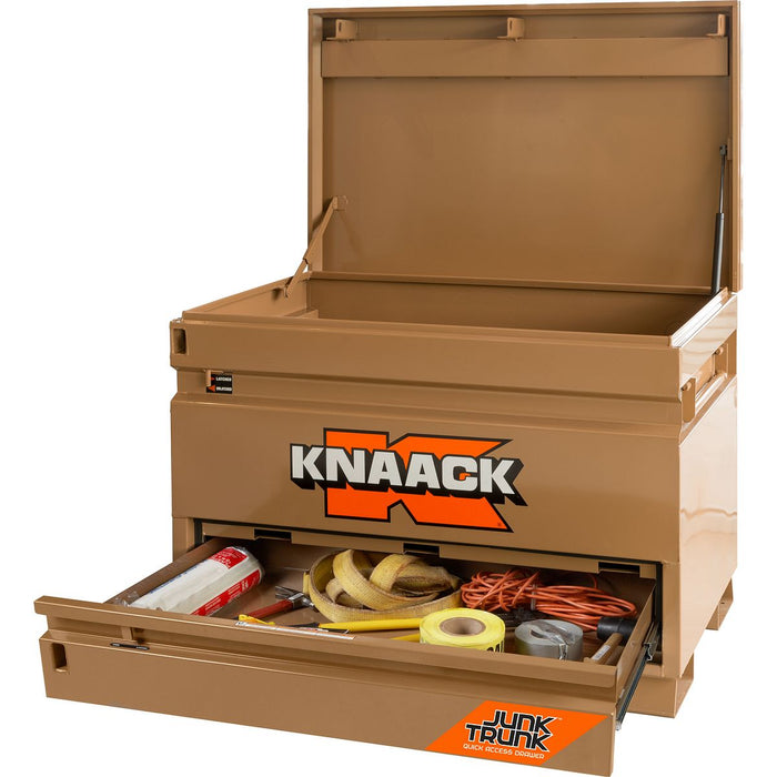 KNAACK Model 4830-D-KL JOBMASTER Chest w/ Junk Trunk Locking Drawer, 17 cu ft, 48 in L x 30 in W x 35 in H, 16-Gauge Steel, incl. 2 KNAACK Padlocks