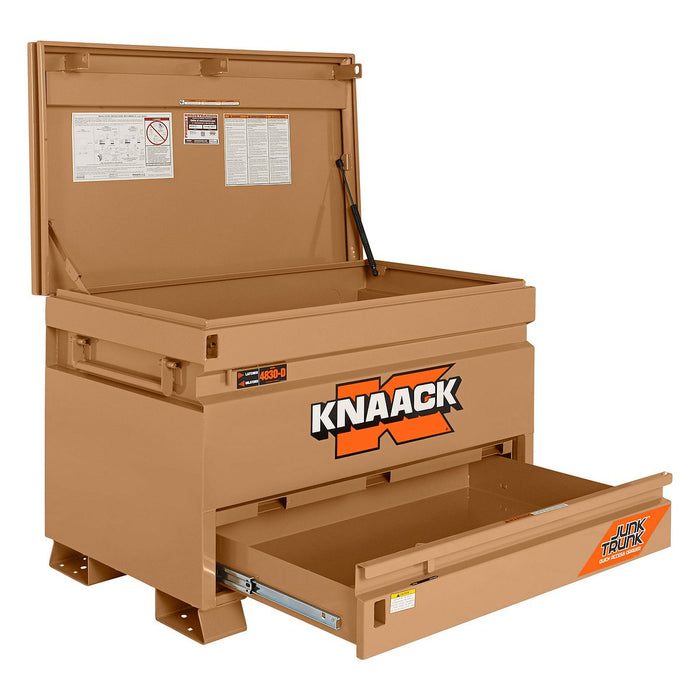 KNAACK Model 4830-D-KL JOBMASTER Chest w/ Junk Trunk Locking Drawer, 17 cu ft, 48 in L x 30 in W x 35 in H, 16-Gauge Steel, incl. 2 KNAACK Padlocks