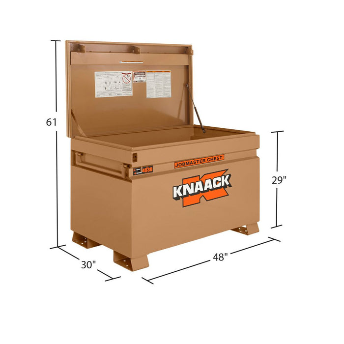 KNAACK Model 4830-KL JOBMASTER Chest, 25.25 cu ft, 48 in L x 30 in W x 29 in H, 16-Gauge Steel, WATCHMAN IV Lock, incl. KNAACK Padlock