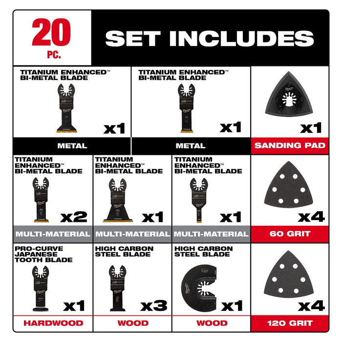 Milwaukee Tools 20PC OPEN-LOK ACCESSORY SET 49-10-9920 Q4