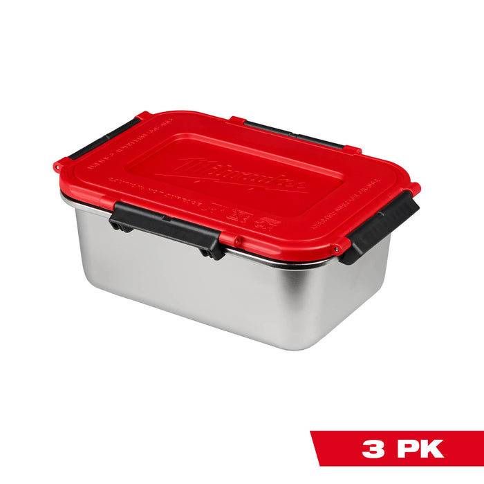 Milwaukee (3) Stainless Steel Containers for M18™ Jobsite Lunch Warmer