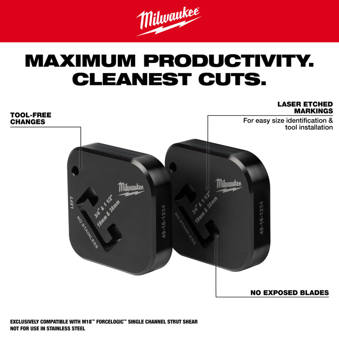 Milwaukee 3/4" x 1-1/2" Shearing Dies 49-16-1234