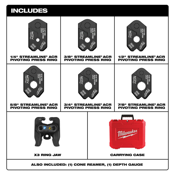 Milwaukee 1/4-7/8 STRM ACR M12 Ring Kit 49-16-2461MX