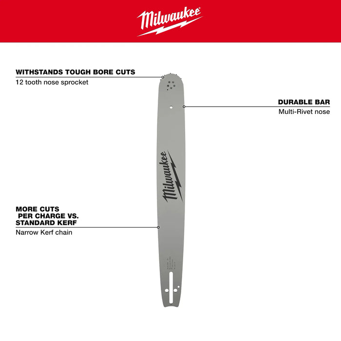 MILWAUKEE 20" .325" Pitch, .050" Gauge Guide Bar