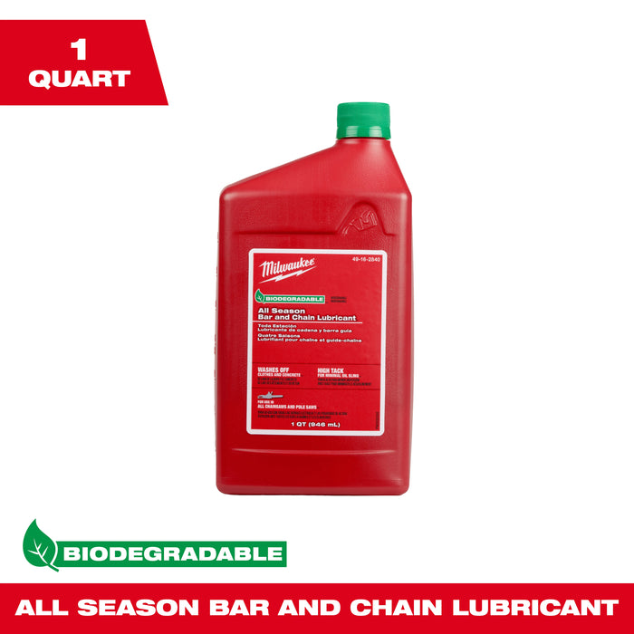 Milwaukee Tools 1 Quart Biodegradable All Season Bar and Chain Lubricant