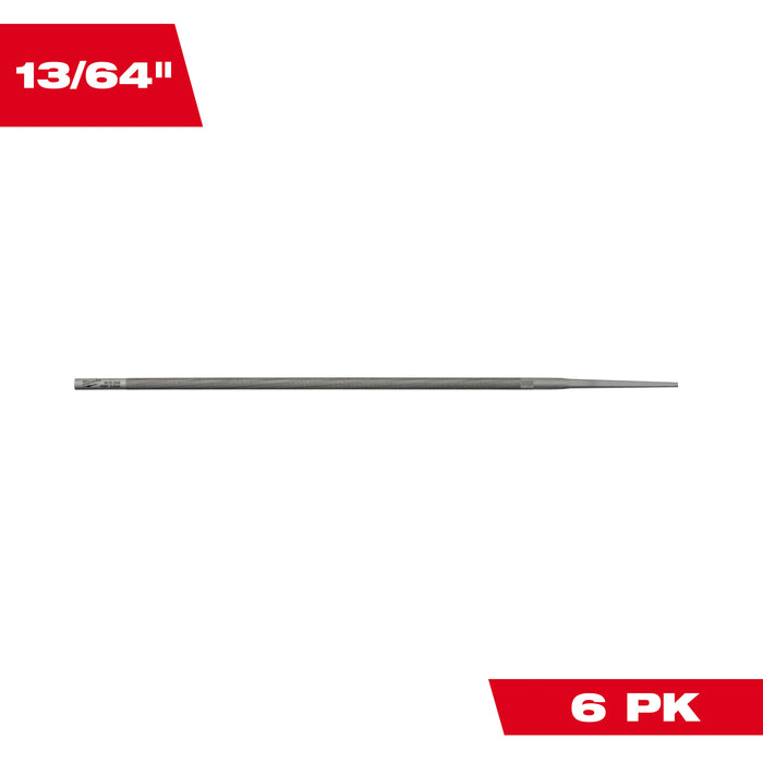 Milwaukee Tools 13/64” Round File for Saw Chain 6 PK