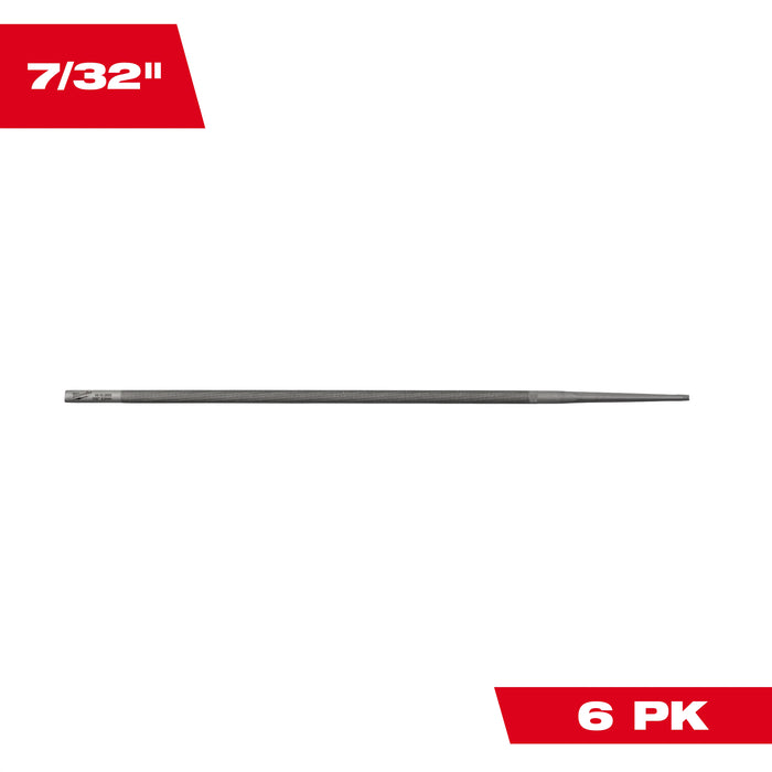 Milwaukee Tools 7/32” Round File for Saw Chain 6 PK