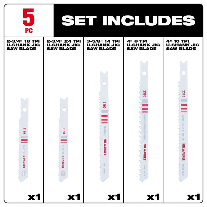 5 Pc. Jig Saw Blade Assortment