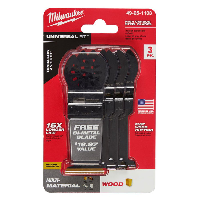 Milwaukee Tools 1-3/8"HCS WOOD BLD 3PK 1 BIM BLD 49-25-1103P
