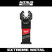 MILWAUKEE NITRUS CARBIDE™ Extreme Metal Universal Fit OPEN-LOK™ Multi-Tool Blade