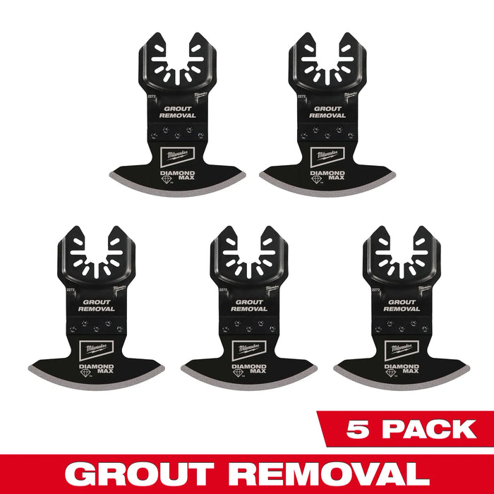 MILWAUKEE OPEN-LOK™ DIAMOND MAX™ Diamond Grit Grout Removal Multi-Tool Blade (5 PACK)