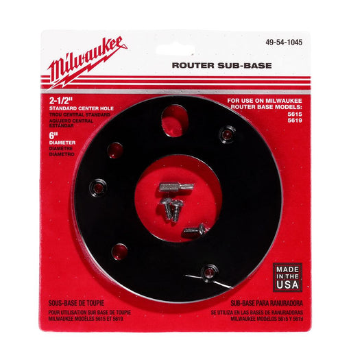 SUB BASE 2-1/2 ID TEMPL HOLE