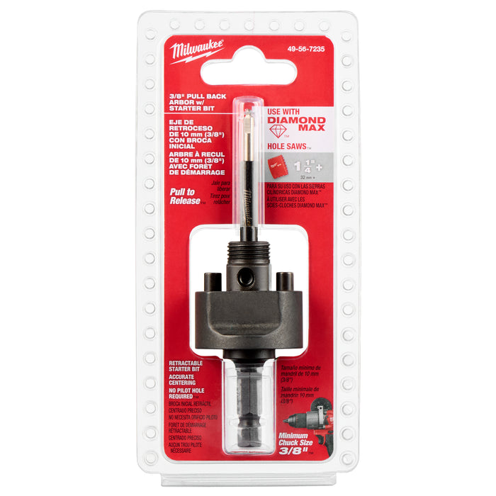 Milwaukee Pull-Back Arbor w/ Starter Bit 49-56-7235