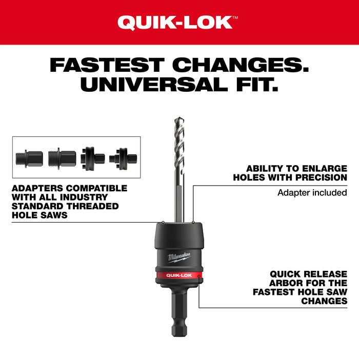 Milwaukee 3/8" QUIK-LOK™ Arbor Set 49-56-7545