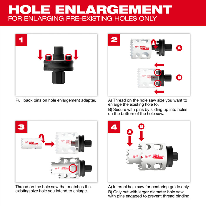 Milwaukee QUIK-LOK™ Hole Enlarger Adapter 49-56-7576