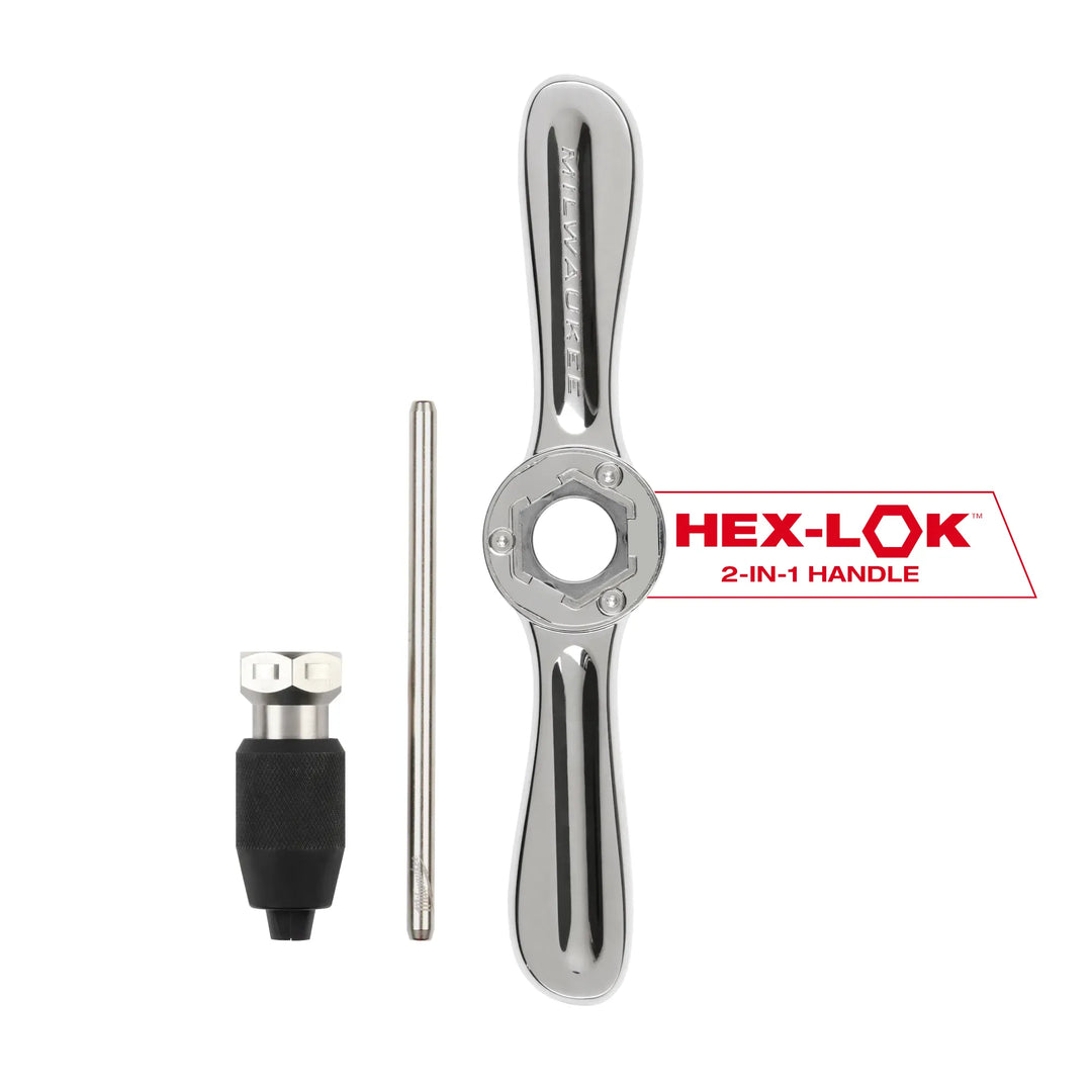 MILWAUKEE HEX-LOK™ 2-IN-1 Tap & Die Threading Handle & Tap Collet