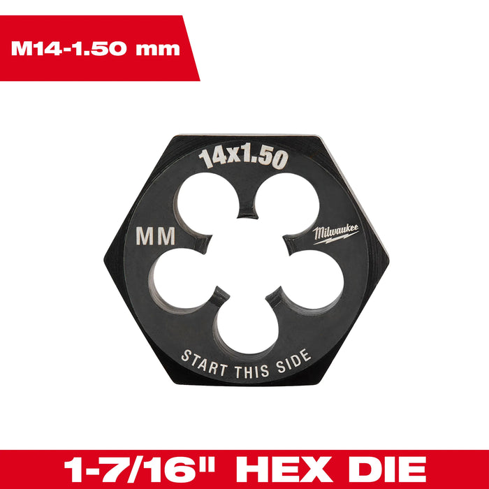 MILWAUKEE 1-7/16" Hex Threading Die