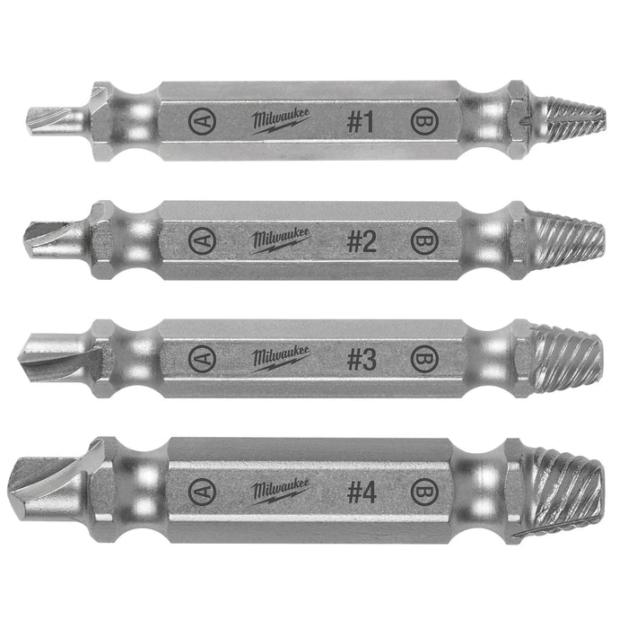 MILWAUKEE 4 PC. M2 Steel Screw Extractor Set