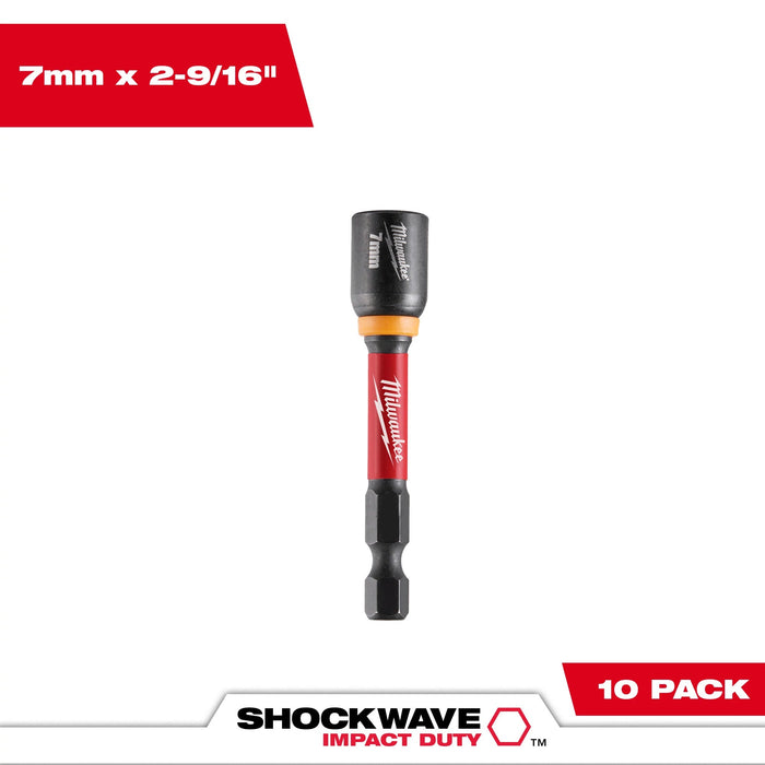 Milwaukee SHOCKWAVE Impact Duty 7MM x 2-9/16" Magnetic Nut Driver 49-66-0707