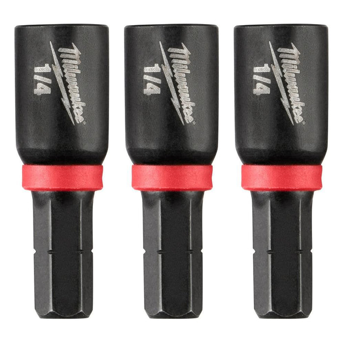 MILWAUKEE SHOCKWAVE IMPACT DUTY™ 1/4" Insert Magnetic Nut Driver (3 PACK)