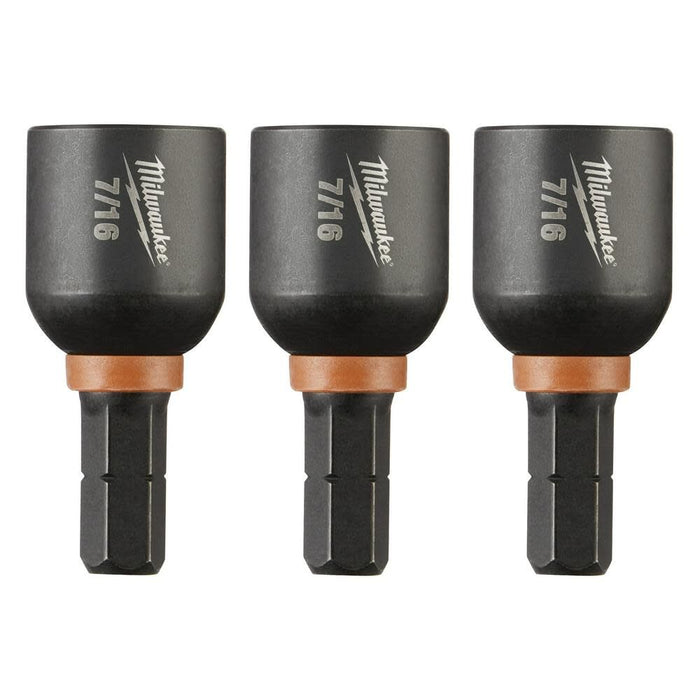 MILWAUKEE SHOCKWAVE IMPACT DUTY™ 7/16" Insert Magnetic Nut Driver (3 PACK)