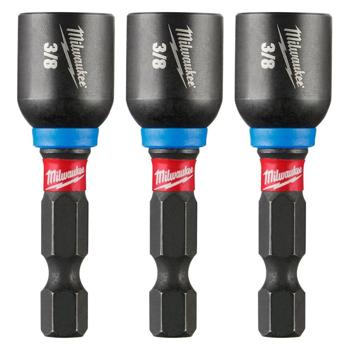 MILWAUKEE SHOCKWAVE IMPACT DUTY™ 3/8" X 1-7/8" Magnetic Nut Driver (3 PACK)