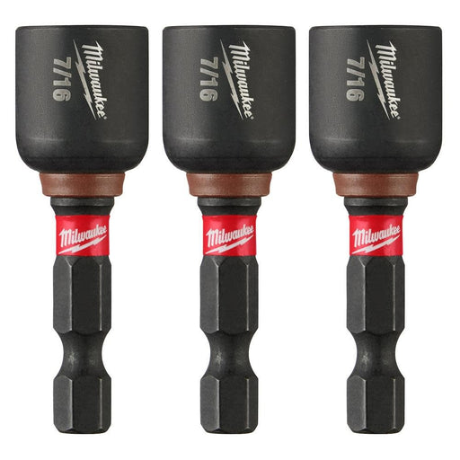 MILWAUKEE SHOCKWAVE IMPACT DUTY™ 7/16" X 1-7/8" Magnetic Nut Driver (3 PACK)