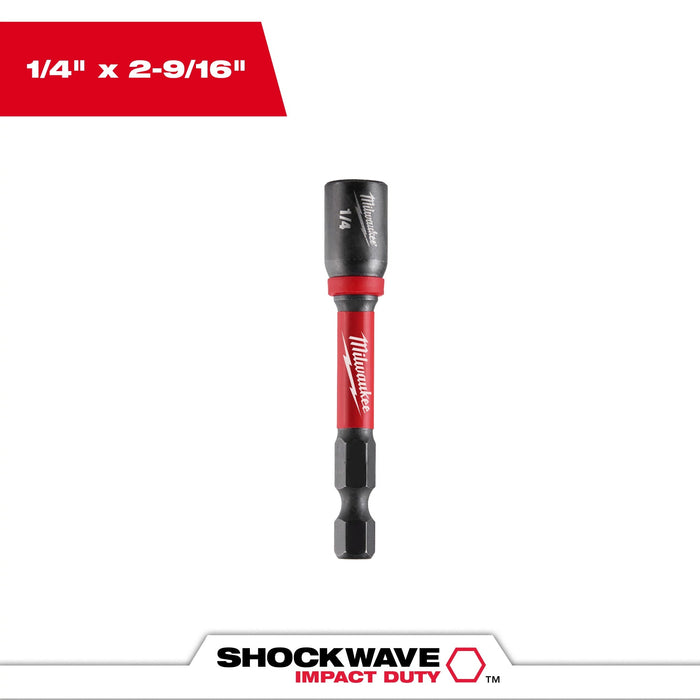 Milwaukee SHOCKWAVE Impact Duty 1/4" x 2-9/16" Magnetic Nut Driver 49-66-4832