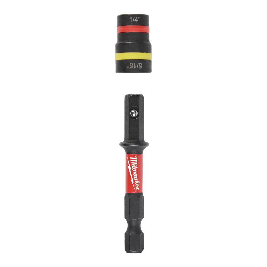MILWAUKEE 1/4" & 5/16" X 2-1/4" SHOCKWAVE IMPACT DUTY™ QUIK-CLEAR™ 2-IN-1 Magnetic Nut Driver