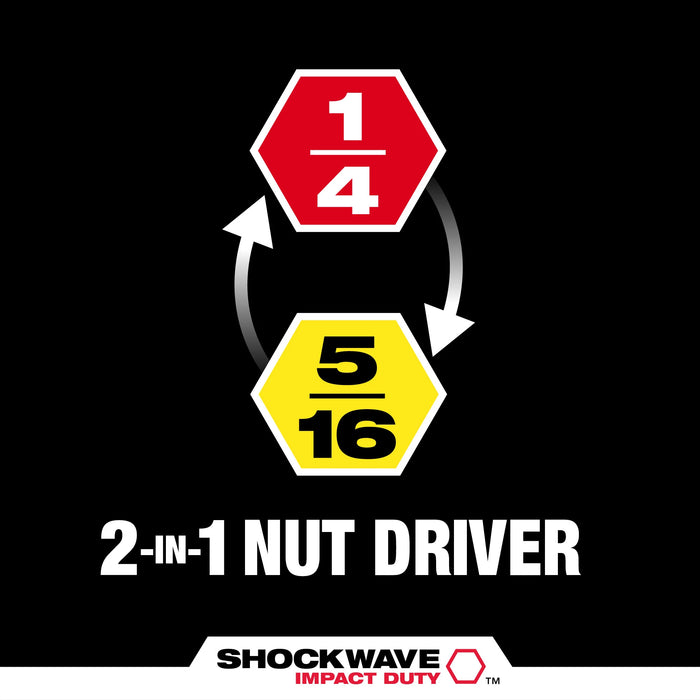 Milwaukee 1/4"&5/16"x6" 2in1 Nut Drvr 49-66-4745