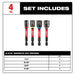 4PC 2-9/16" Magnetic Nut Driver Set