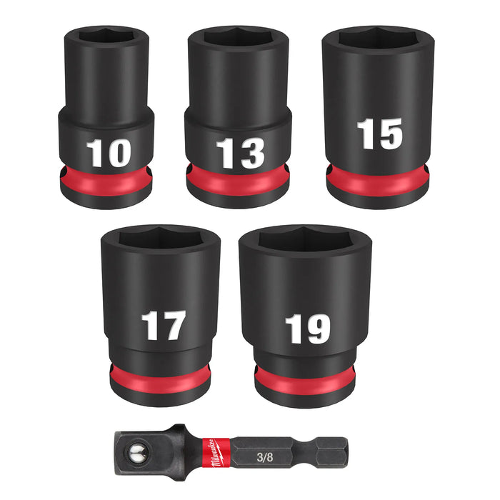 MILWAUKEE 6 PC. SHOCKWAVE IMPACT DUTY™ 3/8" Drive Standard Socket Set - Metric