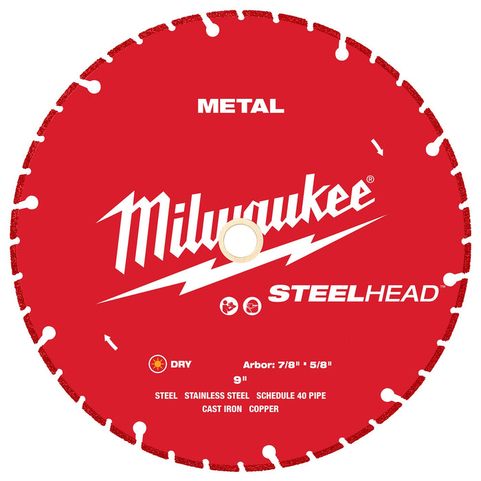 Milwaukee 9" STEELHEAD™ Metal Cutting Diamond Blade 49-93-7825