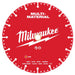 MILWAUKEE 9" Multi-Material Diamond Blade
